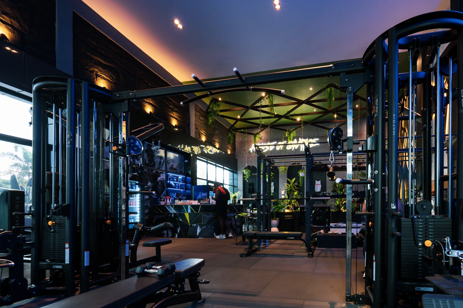 Wide view through the Savage Elite Fitness strength and cable floor